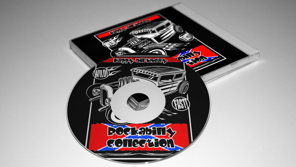 Дизайн музыкального диска Rockabilly Collections